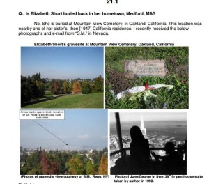 Eliz Short  Buried Oakland, CA Mountain View Cemetery