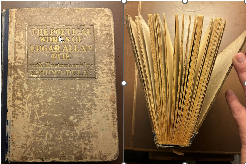 George Hill Hodel inscription in rare Poe book